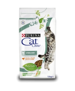 Crocchette per gatto adulto sterilizzato 'cat chow'  al pollo, 1,5 kg - purina